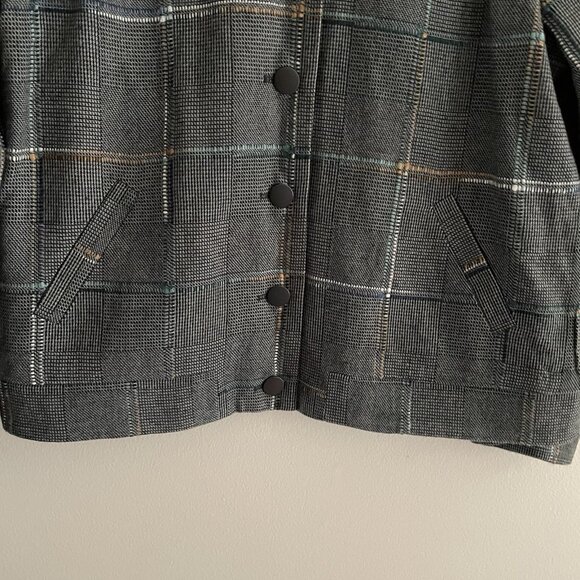 Christopher & Banks Women Sz S Plaid Button Front Bomber Style Lined Jacket NWT - Picture 2 of 12